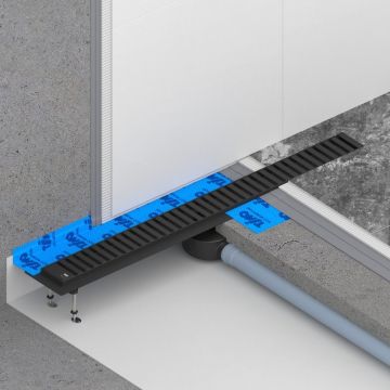 Душевой лоток Timo Drain System 900 DS230109/03 с вставкой lines, Черный