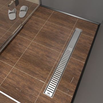 Душевой лоток Timo (Тимо) Super Plast SP10-800 SP10800-PC10800 с порогами из нержавеющий стали и декоративной вставкой PC10-800