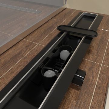 Душевой лоток Timo (Тимо) Super Plast SP10-800 SP10800-SG10800 с порогами из нержавеющий стали и декоративной вставкой SG10-800