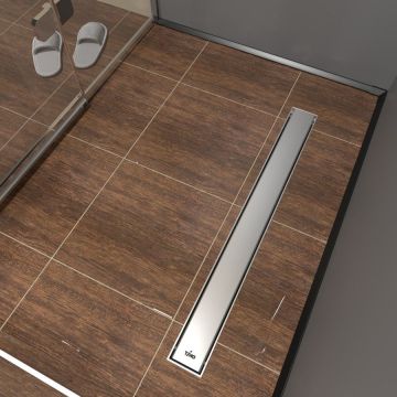 Душевой лоток Timo (Тимо) Super Plast SP10-900 SP10900-PG10900 с порогами из нержавеющий стали и декоративной панелью PG10-900