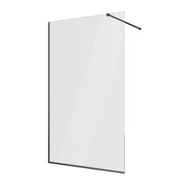 Душевая стенка Berges  SKY BLACK 120х200 см, цвет профиля черный матовый, стекло прозрачное, 8 мм, 064006