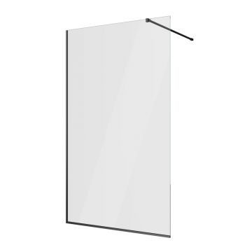 Душевая стенка Berges (Бергес)SKY BLACK 140х200см, цвет профиля черный матовый, стекло прозрачное, 8 мм, 064016