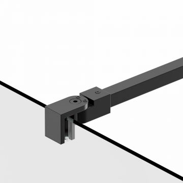 Душевая стенка Berges (Бергес)SKY BLACK 140х200см, цвет профиля черный матовый, стекло прозрачное, 8 мм, 064016