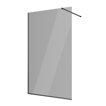 Душевая стенка Berges (Бергес)SKY BLACK 120х200см, цвет профиля черный матовый, стекло тонированное, 8 мм 064029