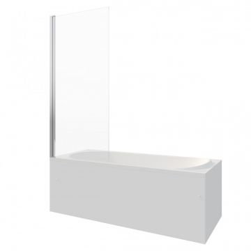 Стеклянная шторка на ванну Berges (Бергес) RIVER 90х145см, цвет профиля хром, стекло прозрачное, 5 мм, 065012