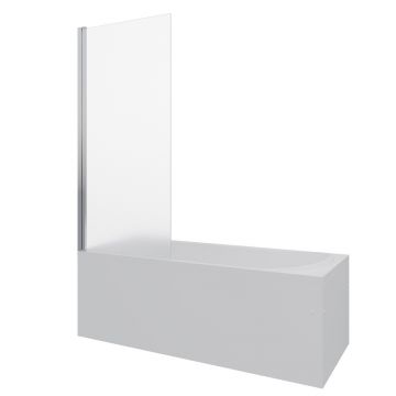 Стеклянная шторка на ванну Berges (Бергес) RIVER 90х145см, цвет профиля хром, стекло матовое, 5 мм 065020