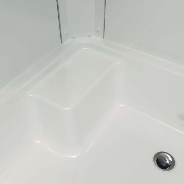 Душевой уголок Тритон Коралл 800х1200х2055 мм, прозрачный,с рисунком 4 мм, профиль белый (Щ0000038529) В правая, средний поддон, мозаика (3 места)