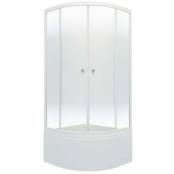 Душевой уголок Тритон (Triton) Лайт 900х900х1920 мм, прозрачный 4 мм, профиль белый (Щ0000039804) Б, глубокий поддон, Градиент, (5 места+сифон D90мм)