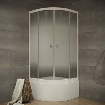 Душевой уголок Тритон (Triton) Лайт 900х900х1920 мм, прозрачный 4 мм, профиль белый (Щ0000039804) Б, глубокий поддон, Градиент, (5 места+сифон D90мм)