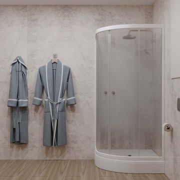 Душевой уголок Тритон (Triton) Сатин 900х900х1915 мм, прозрачный 4 мм, профиль белый (Щ0000058490) А, низкий поддон, (3 места+сифон D90мм)