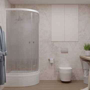 Душевой уголок Тритон (Triton) Сатин 900х900х2055 мм, прозрачный 4 мм, профиль белый (Щ0000058491) В, средний поддон, (3 места+сифон D50мм)