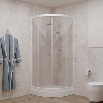 Душевой уголок Тритон (Triton) Ультра 800х800х1910 мм, прозрачный 4 мм, профиль белый (Щ0000040486) А, низкий поддон (3 места)