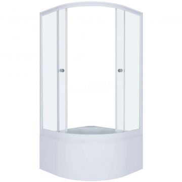 Душевой уголок Тритон (Triton) Ультра 900х900х1920 мм, прозрачный 4 мм, профиль белый (Щ0000061800) Б (3 места+сифон D50)