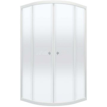 Душевой уголок Тритон (Triton) Лайт 1000х1000х1875 мм, прозрачный,с рисунком 4 мм, профиль белый (Щ0000040125) Градиент, (2 места)