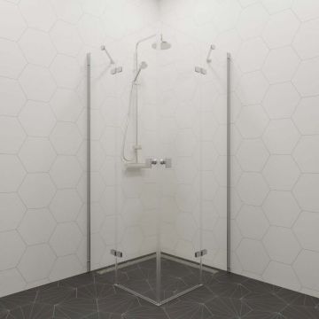 Душевой уголок Тритон (Triton) Дельта-Хром 900х900х1900 мм, прозрачный 6 мм, профиль хром (Щ0000054216) (2 места)