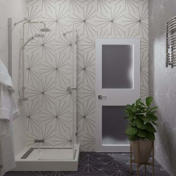 Душевой уголок Тритон (Triton) Дельта-Хром 900х900х1900 мм, прозрачный 6 мм, профиль хром (Щ0000054216) (2 места)