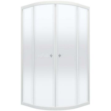 Душевой уголок Тритон (Triton) Лайт 900х900х1745 мм, прозрачный,с рисунком 4 мм, профиль белый (Щ0000040123) Градиент (2 места)