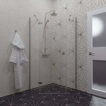 Душевой уголок Тритон (Triton) Сигма-Хром 1000х1000х1900 мм, прозрачный 6 мм, профиль хром (Щ0000056790) (2 места)