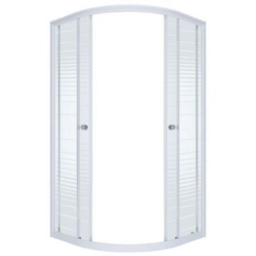 Душевой уголок Тритон (Triton) Стандарт 1000х1000х1875 мм, прозрачный,с рисунком 4 мм, профиль белый (Щ0000026698) полосы, аква (2 места)