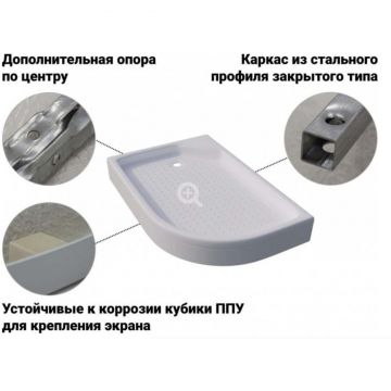 Душевой поддон Тритон (Triton) ПД16, низкий, левый 1200х800х170 мм белый (Щ0000038229)