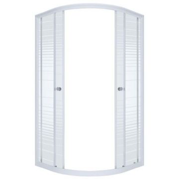 Душевой уголок Тритон (Triton) Стандарт 1000х1000х1550 мм, прозрачный,с рисунком 4 мм, профиль белый (Щ0000024314) полосы (2 места)