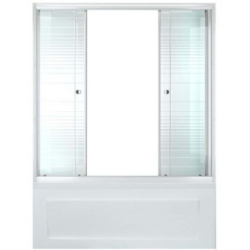 Душевая перегородка Тритон (Triton) Аква полосы белый 1475х1500 мм (Щ0000025981)