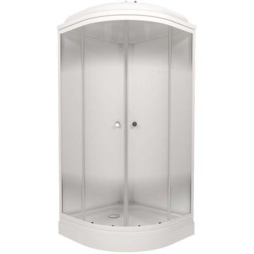 Душевая кабина Тритон (Triton) Лайт 900х900х2175 мм, прозрачный 4 мм, профиль белый (Щ0000039799) А, низкий поддон, градиент, ДН4 (7 мест+сифон D90мм)