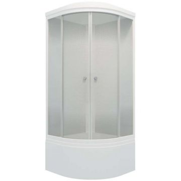 Душевая кабина Тритон (Triton) Лайт 900х900х2160 мм, прозрачный 4 мм, профиль белый (Щ0000039801) Б, глубокий поддон, градиент, ДН4 (9 мест+сифон D90мм)