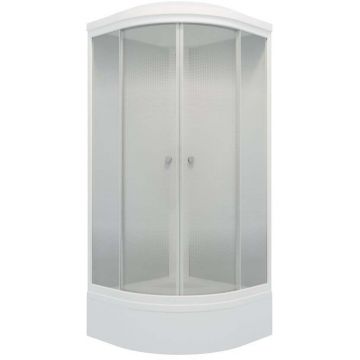 Душевая кабина Тритон (Triton) Лайт 900х900х2315 мм, прозрачный 4 мм, профиль белый (Щ0000039800) В, средний поддон, градиент, ДН4 (7 мест+сифон D50мм)