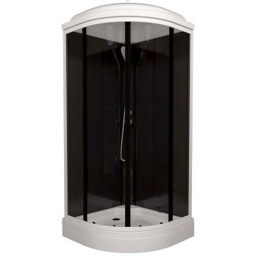 Душевая кабина Тритон Nova 880х880х2175 мм, прозрачный 4 мм, профиль белый (Щ0000062583) А (7 мест+сифон D50)