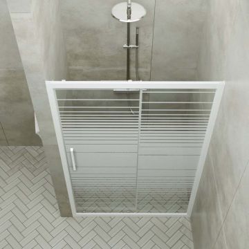 Душевая дверь Тритон (Triton) Слайд 1850х1000 мм, белое стекло 4 мм, профиль хром (Щ0000038519)