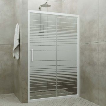 Душевая дверь Тритон (Triton) Слайд 1850х1000 мм, белое стекло 4 мм, профиль хром (Щ0000038519)