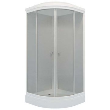 Душевая кабина Тритон (Triton) Сатин 900х900х2150 мм, Матовый 4 мм, профиль белый (Щ0000058488) А, низкий поддон, ДН4 (7 мест+сифон D90мм)