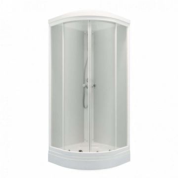 Душевая кабина Тритон (Triton) Ультра 800х800х2150 мм, прозрачный 4 мм, профиль белый (Щ0000061821) А (7 мест+сифон D90)