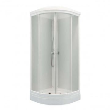 Душевая кабина Тритон (Triton) Ультра 800х800х2175 мм, прозрачный 4 мм, профиль белый (Щ0000040485) А, низкий поддон, ДН4 (7 мест)