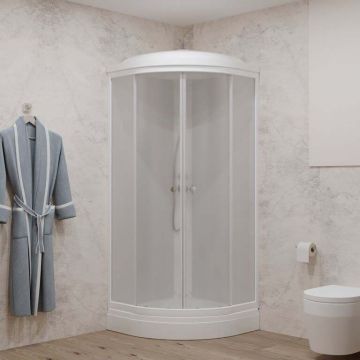 Душевая кабина Тритон (Triton) Ультра 800х800х2175 мм, прозрачный 4 мм, профиль белый (Щ0000040485) А, низкий поддон, ДН4 (7 мест)