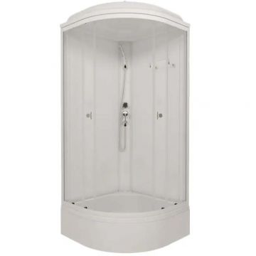 Душевая кабина Тритон (Triton) Ультра 900х900х2280 мм, прозрачный 4 мм, профиль белый (Щ0000061849) В (7 мест+сифон D50)