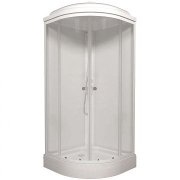 Душевая кабина Тритон (Triton) Экстра 880х880х2175 мм, прозрачный 4 мм, профиль белый (Щ0000062582) А (7 мест+сифон D50)