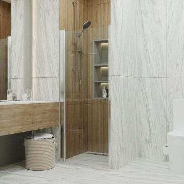 Душевая дверь Тритон (Triton) Uno 1850х800 мм, прозрачное стекло 5 мм, профиль хром (Щ0000036857)