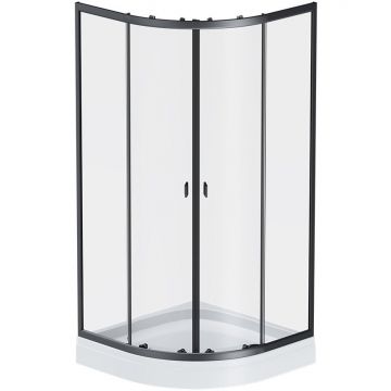 Душевое ограждение Am.Pm (Ам.Пм) X-Joy Twin Slide c поддоном, 90x90, профиль черный, W88E-205-090BT64