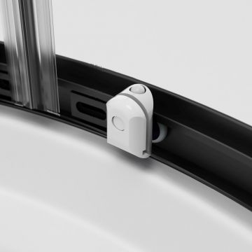 Душевое ограждение Am.Pm (Ам.Пм) X-Joy Twin Slide c поддоном, 90x90, профиль черный, W88E-205-090BT64