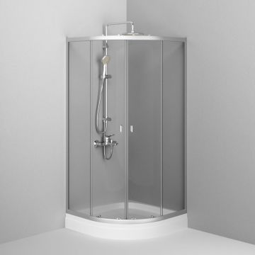 Душевое ограждение Am.Pm (Ам.Пм) X-Joy Twin Slide c поддоном, 90x90, профиль матовый хром W88E-205-090MT64