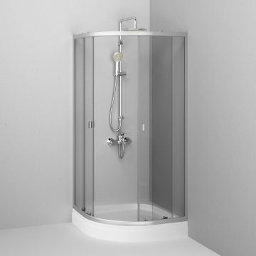 Душевое ограждение Am.Pm (Ам.Пм) X-Joy Twin Slide c поддоном, 90x90, профиль матовый хром W88E-205-090MT64