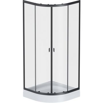 Душевое ограждение Am.Pm (Ам.Пм) X-Joy Twin Slide без поддона, 80x80, профиль черный, W88G-205-080BT64