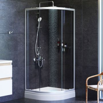 Душевое ограждение Am.Pm (Ам.Пм) X-Joy Twin Slide без поддона, 80x80, профиль матовый хром, W88G-205-080MT64