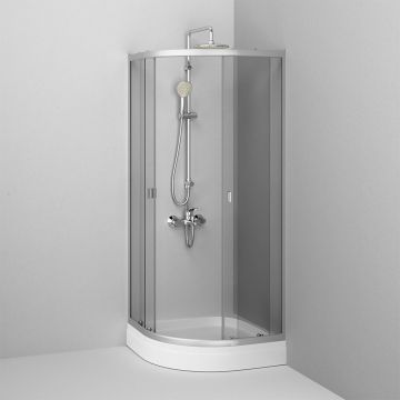 Душевое ограждение Am.Pm (Ам.Пм) X-Joy Twin Slide без поддона, 80x80, профиль матовый хром, W88G-205-080MT64