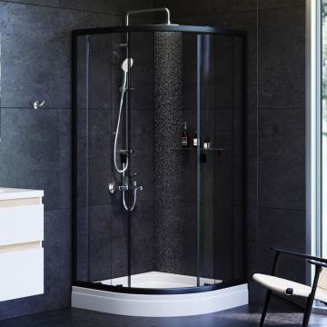 Душевое ограждение Am.Pm (Ам.Пм) X-Joy Twin Slide без поддона, 90x90, профиль черный, W88G-205-090BT64