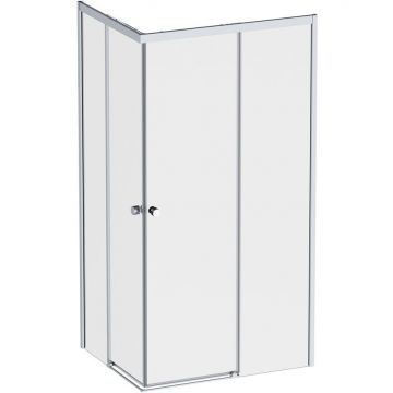 Душевое ограждение Am.Pm (Ам.Пм) X-Joy Square Slide 100х80, профиль матовый хром, стекло прозрачное, W94G-403-10080-MТ