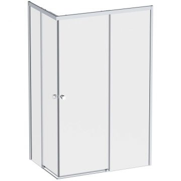 Душевое ограждение Am.Pm (Ам.Пм) X-Joy Square Slide 120х80, профиль матовый хром, стекло прозрачное W94G-403-12080-MТ