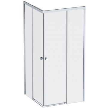 Душевое ограждение Am.Pm (Ам.Пм) X-Joy Square Slide 90х90, профиль матовый хром, стекло прозрачное W94G-403-9090-МТ